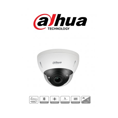 DAHUA -HDBW5442E-ZE – Cámara IP Domo Antivandálica Resolución de 4 MP/ Lente Mot. 2.7 a 12mm/ ? 114°-47°/ IR 45 mts/ IA WizMind
