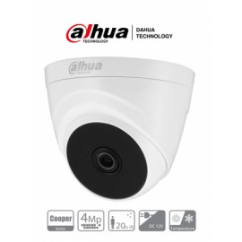 DAHUA COOPER T1A41-36 – Camara Domo HDCVI 4 MP/ Lente 3.6 mm/ Smart IR 20 Mts/ TVI/AHD/CBVS/ Interior