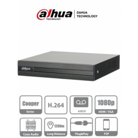 DAHUA COOPER XVR1A04 – DVR 4 Canales  HDCVI pentahibrido  1080p  Lite /  720p / H264 / 1 Ch IP adicional 4+1 / SATA Hasta 6TB /