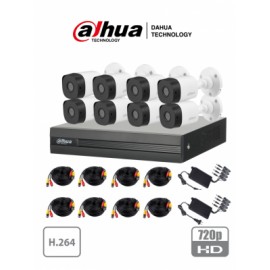 DAHUA COOPER XVR1A08KIT – Kit 8 canales 720p / 8 Camaras B1A11 / 1 megapixel / 2.8mm / H.264 / 2 Canal IP adicional / 1 SATA Ha