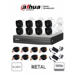 DAHUA COOPER XVR1B08KITII – Kit 8 canales 2 megapixeles / 8 Camaras B2A21  1080p metalicas / DVR De 8 canales  1080p  Lite / H.