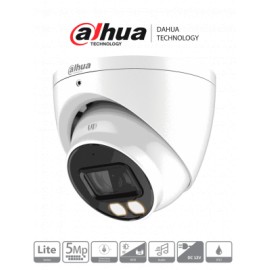 DAHUA DH-HAC-HDW1509T-IL-A – Cámara Domo de 5 Megapixeles/ Iluminadores Duales Inteligentes/ Lente de 2.8mm/ 111 Grados de Aper