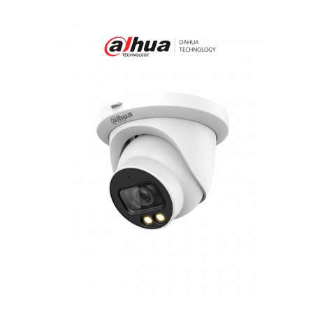 DAHUA DH-IPC-HDW5449TM-SE-LED-0280B – Cámara IP Domo FullColor 4MP, lente de 2.8mm (135°), H.265, Acupick, Wiz Mind, alcance de