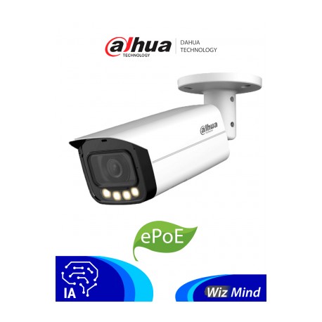 DAHUA DH-IPC-HFW5449T-ASE-LED – Cámara IP Bullet Full Color de 4 Megapixeles/ Lente de 2.8 mm/ 60 Metros de Iluminación/  Micró
