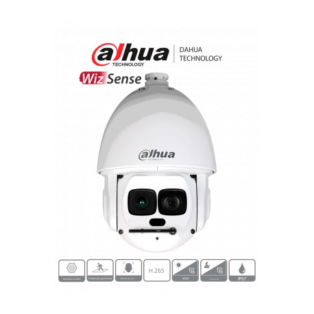 DAHUA DH-SD6AL245XAN-HNR – Camara IP PTZ Laser de 2 Megapixeles/ 45x Zoom Optico/ Iluminación Laser de 550 Mts/ Auto tracking/ 