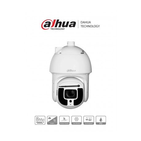 DAHUA DH-SD8A840N-HNF-PA – Cámara IP PTZ de 8MP con tecnología WizMind, zoom óptico de 40x y alcance IR de 400 metros. Ofrece S