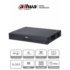 DAHUA DH-XVR5216AN-I2 – DVR de 16 Canales de 5 Megapixeles Lite/ WizSense/ H.265+/ 2 Bahías para Discos Duros/ 8 Canales IP Adi
