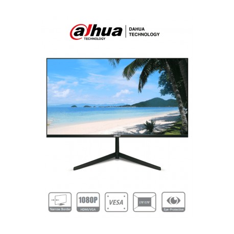 DAHUA DHI-LM24-B200 – Monitor de 24 Pulgadas/ Full HD/ Especial para Videovigilancia/ Ideal para trabajo 24/7/ Marco Ultra delg