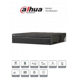 DAHUA DHI-NVR5832-16P-EI -NVR de 32 canales IP 4K con 16 puertos PoE y 8 puertos ePoE. Ofrece tecnología Acupick, detección y r