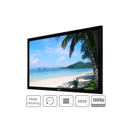 DAHUA DHL49 – Pantalla de 49 pulgadas profesional para CCTV / F HD / Panel grado industrial / 24 / 7 / Brillo 450 NITS / 8MS / 