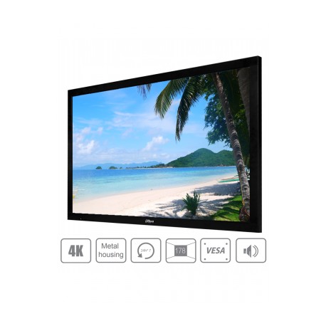 DAHUA DHL494K – Pantalla 4K 49 pulgadas profesional para CCTV / Resolucion ultra  HD / Panel nivel industrial / 24 / 7 / Brillo