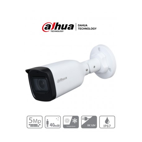 DAHUA HAC-B3A51-Z – Camara Bullet de 5 Megapixeles/ Lente Motorizado de 2.7 a 12 mm/ IR de 40 Mts/ IP67/ CVI/CVBS/AHD/TVI/ Ver