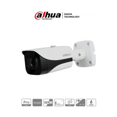 DAHUA HAC-HFW2241E-A- Cámara Bullet Starlight 1080p/ 2 Megapixeles/ 0.004 Lux a Color/ WDR Real 120dB/ Lente 3.6 mm/ IR de 40 M