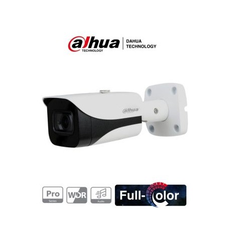 DAHUA HAC-HFW2249E-A-NI – Cámara Bullet Full Color 2 Megapixeles/ Serie Pro/ Lente de 3.6 mm/ Microfono Integrado + 1 Entrada d