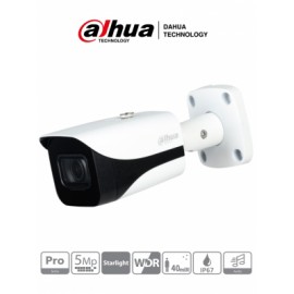 DAHUA HAC-HFW2501E-A- Camara Bullet Starlight de 5 Megapixeles/ 0.005 Lux Color/ WDR Real 120 dB/ Lente 3.6 mm/ IR 40 Mts/ IP67