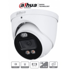 DAHUA HAC-ME1809H-A-PV – Camara Domo TiOC 4k/ Disuasión Activa/ Full Color/ Estrobo Azul y Rojo/ Lente de 2.8mm/ Luz de 40 Mts/