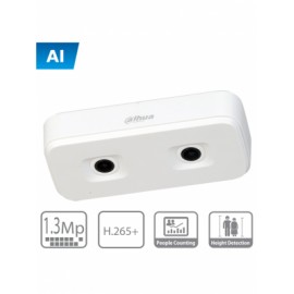 DAHUA HD4140X3D – Camara IP dual para conteo de personas / IA / H.265+ / 1,3 Megapixeles / MICRO SD / IP54 /  PoE/