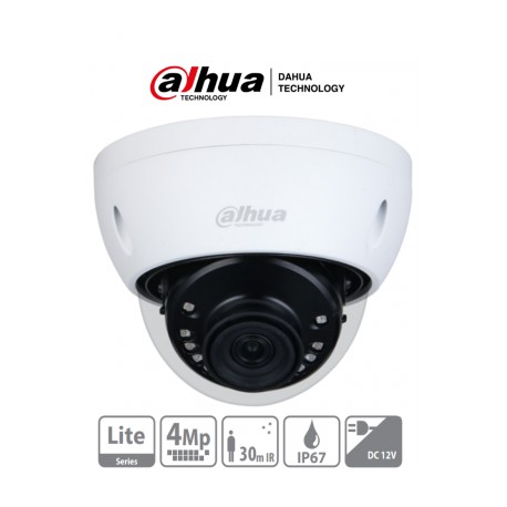 DAHUA HDBW1400E-28 – Camara Domo 4 Megapíxeles Antivandalica/ Lente 2.8 mm/ 105 Grados de Apertura/ IR de 30 Mts/ IP67/ IK10/