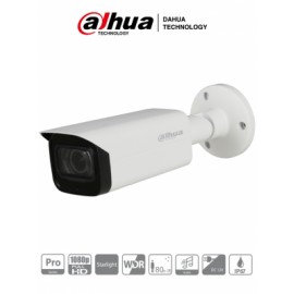 DAHUA HFW2241T-Z-A- Camara Bullet Starlight 1080p/ Lente Motorizado de 2.7 a 13.5 mm/ WDR Real 120dB/ IR 80 Mts/ Microfono Inte