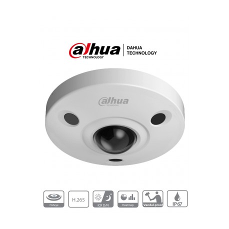 DAHUA IPC-EBW81230 – Camara IP Domo Fisheye Antivandalica 4K/ 12 Megapixeles/ Vision 360 grados/ H265/ Audio/ IP67/ IK10/ HEAT 