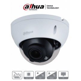 DAHUA IPC-HDBW2231R-ZS – Cámara IP Domo Antivandálica de 2 Megapíxeles/ Lente Motorizado de 2.7-13.5 mm/ H.265+/ IR de 40 Mts/ 