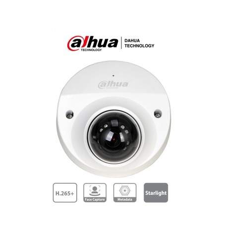 DAHUA IPC-HDBW3241F-FD-M – Camara IP Domo  de 2 Megapixeles Para Soluciones Moviles/ Lente de 2.8mm/ Starlight/ Soporta Captura