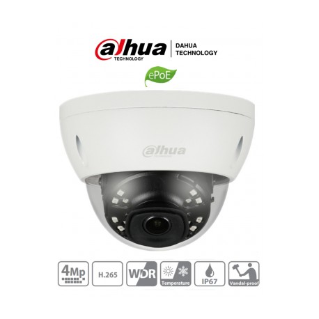 DAHUA IPC-HDBW4431EN-ASE-0280B – Cámara IP Domo Antivandálica Resolución de 4 MP/ Lente 2.8 mm/ ? 104°/ IR 30 mts/ Starlight/ e