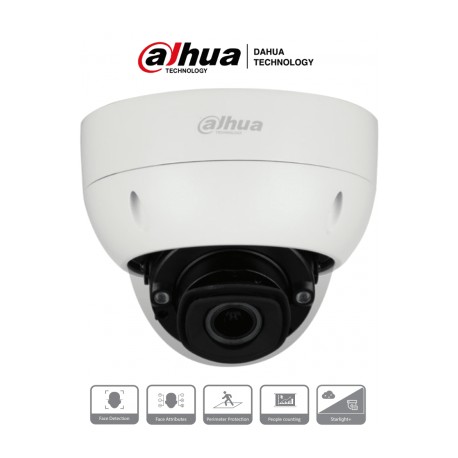 DAHUA IPC-HDBW5242HN-ZHE-MF – Cámara IP Domo Antivandálica Resolución de 2 MP/ Lente Mot. 2.7 a 18mm/ ? 107°-33.9°/ IR 50 mts/ 