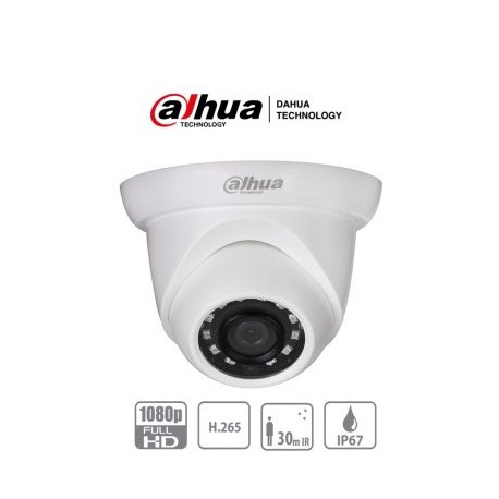 DAHUA IPC-HDW1230S-S4 – Camara IP Domo de 2 Megapixeles/ Lente de 2.8mm/ 30 Fps/ Angulo de 104 Grados/ H.265+/ IR de 30 Mts/ Po