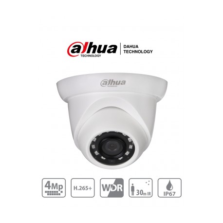 DAHUA IPC-HDW1431S –  Cámara IP Domo de 4 Megapixeles/ H.265/ WDR Real/ Lente de 2.8 mm/ IR de 30 Mts/ IP67/ Poe