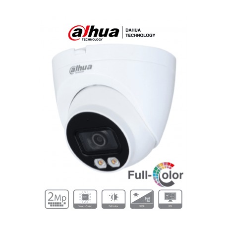 DAHUA IPC-HDW2239T-AS-LED – Camara Domo IP de 2 Megapixeles/ Full Color/ Lente de 2.8 mm/ Microfono Integrado/  Leds para 30 Mt