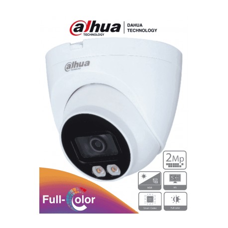 DAHUA IPC-HDW2239T-AS-LED-36 – Camara  Domo IP de 2 Megapixeles/ DEMO/ Full Color/ Lente de 3.6 mm/ Microfono Integrado/  H.265