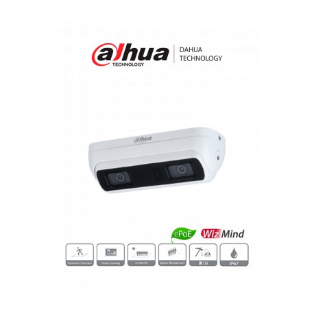 DAHUA IPC-HDW8341XN-3D-0360B-S2 – Cámara IP Dual Resolución de 3 MP/ Lente 3.6 mm/  ? 79°/ IR 20 mts/ IA WizMind/ Cont. de Pers