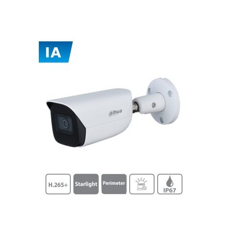 DAHUA IPC-HFW3441E-AS – Camara IP Bullet con Inteligencia Artificial/ 4 Megapixeles/ Lente de 2.8mm/ Microfono Integrado/ WDR/ 