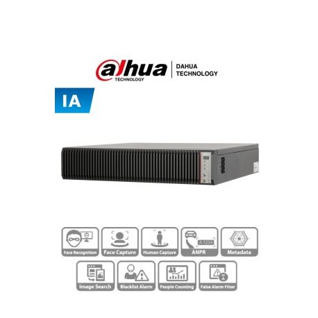 DAHUA IVSS7008-1I – Servidor de Video con Inteligencia Artificial/ 128 Canales IP/ Hasta 20 Canales de Reconocimiento Facial/ S