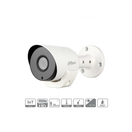 DAHUA LC1220T-TH – Cámara Bullet 2 MP/ Lente 3.6 mm/ IoT/ Medición de Temperatura Ambiente de -40°-60° /Medición de Humedad 10-