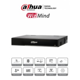 DAHUA NVR5432-16P-I  – NVR de 32 canales IP/ WizMind/ H.265+/ 320 Mbps de Rendimiento/ 4 Bahias de Disco Duro/ 16 Puertos Poe/ 
