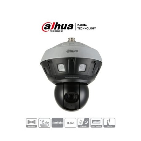 DAHUA PSDW81642ML-A360-D237 – Cámara IP Panorámica 360° Resolución de 8 x 2 MP + PTZ de 4 MP de 40x/ Lente 5 mm/  ? 360/ IR 400