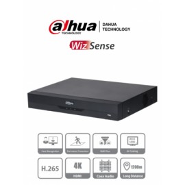 DAHUA XVR5116H-4KL-I2 – DVR de 16 Canales 4k/ WizSense/ H.265+/ 16 Canales HDCVI+ 16 IP/ Hasta 32 Ch IP/ 2 Canales de Reconocim