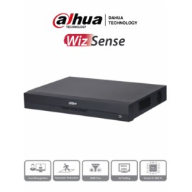 DAHUA XVR5216A-I3 – DVR 16 Canales 5 Megapixeles Lite/ WizSense/ IA/ H.265+/ 2 Bahías de Disco Duro/ 16&3 E&S de Alarma/ 4 Entr