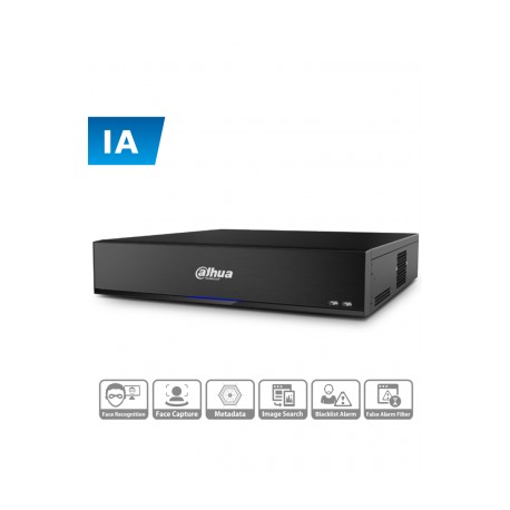 DAHUA XVR8816S-4KL-I – DVR IA 16 Canales 4K/ 16 Ch de Proteccion Perimetral/ 4 Ch de Reconocimiento Facial/ 20 BD 1000 Rostros/