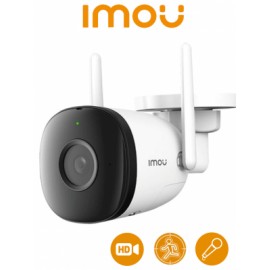 IMOU Bullet 2E 3Mp (IPC-K3DN-3H0WF) – Cámara IP Bullet WiFi de 3MP cuenta con micrófono integrado, 102° de visión, H.265, lente