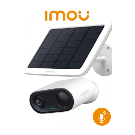 IMOU CELLGOKit (Imou-KIT/IPC-B32N/FSP12)  – Kit de Cámara Wifi Cell Go con Batería de 3 Megapíxeles/ Panel Solar Incluido/ 2.8m