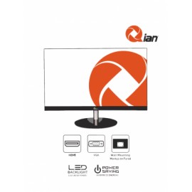 QIAN QM2381F – Monitor 23.8? LED /Framless/Full HD/VGA/HDMI/S/Marco/ 1929×1080/12 idiomas OSD/Trabajo Continuo 24/7 /