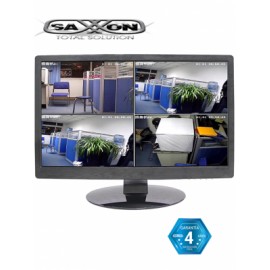 SAXXON AN2200D1 – Monitor de 21.5? pulgadas para CCTV /  1080p / Brillo 250 CD / M2 / 1  HDMI / 1 VGA / Bocina / Trabajo contin