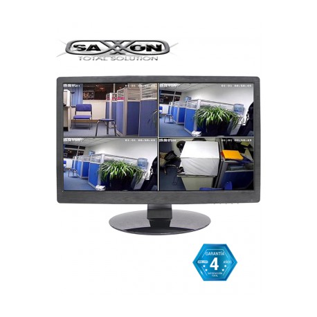 SAXXON AN2200D1 – Monitor de 21.5? pulgadas para CCTV /  1080p / Brillo 250 CD / M2 / 1  HDMI / 1 VGA / Bocina / Trabajo contin