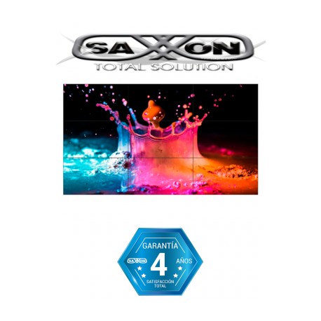 SAXXON AN5535B1 – Pantalla  LED de 55 pulgadas para video wall /  1080p / Marco ultra delgado 3.5 mm / Brillo 500 CD / M2 / PIP