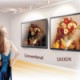 SAXXON AN5535B1 – Pantalla  LED de 55 pulgadas para video wall /  1080p / Marco ultra delgado 3.5 mm / Brillo 500 CD / M2 / PIP