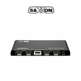 SAXXON LKV314HDR-V3.0 – Divisor HDMI 4K con 1 entrada y 4 salidas, resolución 4K x 2K Ultra HD y 1080P Full HD, soporta HDR, sa