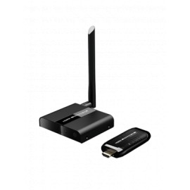 SAXXON LKV388Dongle- Kit extensor de video HDMI inalambrico / Resolucion 1080p/ Hasta 30 metros/ Transmision IR / Plug and Play